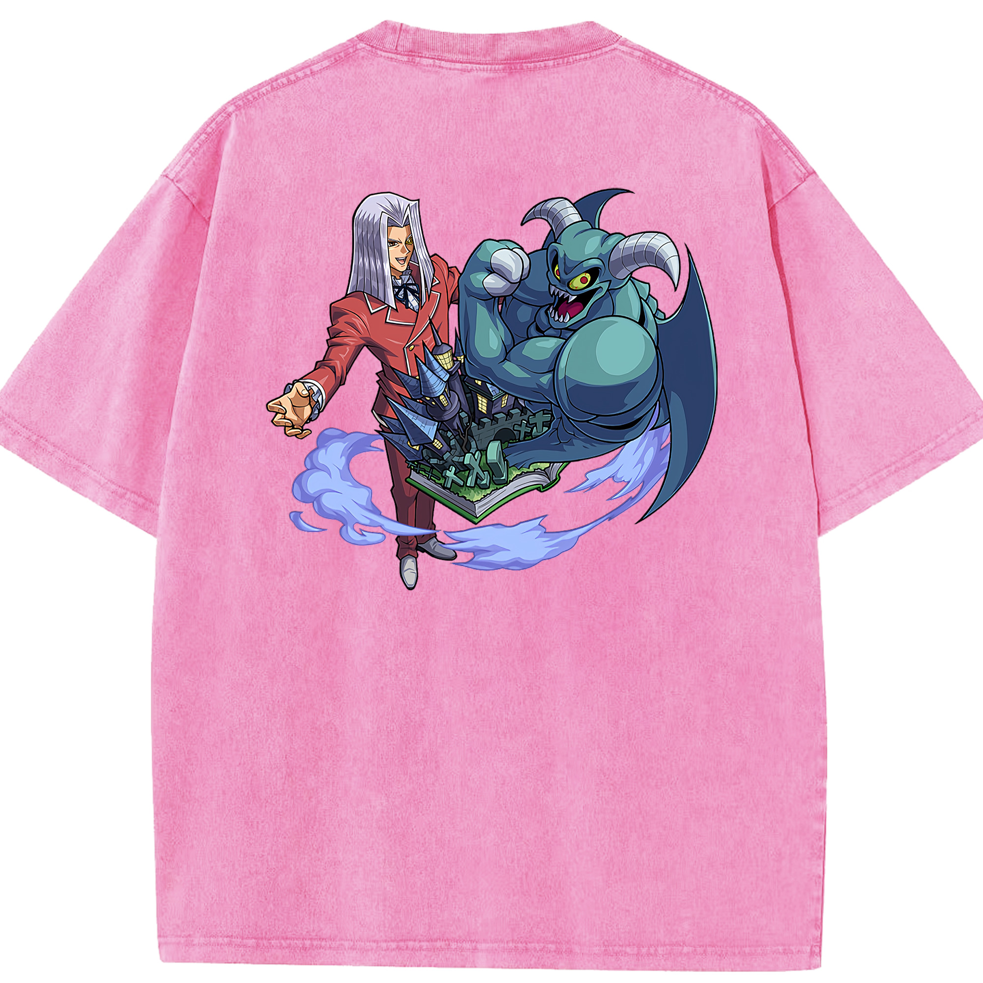 （画像用） 遊☆戯☆王 Yu-Gi-Oh! 綿100% ヴィンテージ風 半袖Tシャツ（背面プリント）